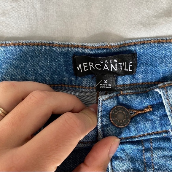 J. Crew Frayed Hem Denim Mini Skirt - Picture 12 of 15